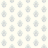 Chesapeake Kova Blue Floral Crest Wallpaper Kinfolk Covers about 56.4 square feet United States Prepasted 4.1-in repeat, straight match 20.5-in by 33-ft long roll - My Fabric Connection - Chesapeake Kova Blue Floral Crest Wallpaper Kinfolk Covers about 56.4 square feet United States Prepasted 4.1-in repeat, straight match 20.5-in by 33-ft long roll - My Fabric Connection -