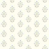 Chesapeake Kova Aquamarine Floral Crest Wallpaper Kinfolk Covers about 56.4 square feet United States Prepasted 4.1-in repeat, straight match 20.5-in by 33-ft long roll - My Fabric Connection - Chesapeake Kova Aquamarine Floral Crest Wallpaper Kinfolk Covers about 56.4 square feet United States Prepasted 4.1-in repeat, straight match 20.5-in by 33-ft long roll - My Fabric Connection -