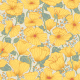 A-Street Prints Matilda Yellow Poppy Fields Wallpaper Lina Covers about 57.5 square feet Sweden Unpasted 20.9-in repeat, straight match 20.9-in by 33-ft long roll - My Fabric Connection - A-Street Prints Matilda Yellow Poppy Fields Wallpaper Lina Covers about 57.5 square feet Sweden Unpasted 20.9-in repeat, straight match 20.9-in by 33-ft long roll - My Fabric Connection -