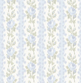 A-Street Prints Blooming Heirloom Blue Romance Rose Stripe Wallpaper LoveShackFancy Covers about 56.4 square feet United States Unpasted 21-in repeat, straight match 20.5-in by 33-ft long roll - My Fabric Connection - A-Street Prints Blooming Heirloom Blue Romance Rose Stripe Wallpaper LoveShackFancy Covers about 56.4 square feet United States Unpasted 21-in repeat, straight match 20.5-in by 33-ft long roll - My Fabric Connection -