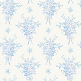 A-Street Prints Rosie Arrangements Icey Winters Bouquet Toss Wallpaper LoveShackFancy Covers about 56.4 square feet United States Unpasted 10.4-in repeat, straight match 20.5-in by 33-ft long roll - My Fabric Connection -