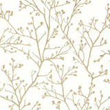 A-Street Prints Koura Cream Budding Branches Wallpaper Lustre Covers about 57.5 square feet China Unpasted 12.5-in repeat, drop match 20.9-in by 33-ft long roll - My Fabric Connection -