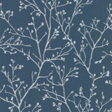 A-Street Prints Koura Sapphire Budding Branches Wallpaper Lustre Covers about 57.5 square feet China Unpasted 12.5-in repeat, drop match 20.9-in by 33-ft long roll - My Fabric Connection - A-Street Prints Koura Sapphire Budding Branches Wallpaper Lustre Covers about 57.5 square feet China Unpasted 12.5-in repeat, drop match 20.9-in by 33-ft long roll - My Fabric Connection -