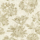 A-Street Prints Kala Gold Floral Wallpaper Lustre Covers about 57.5 square feet China Unpasted 25.2-in repeat, straight match 20.9-in by 33-ft long roll - My Fabric Connection -