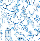 A-Street Prints Serena Blue Chinoiserie Wallpaper Middleton Covers about 56.4 square feet Great Britain Unpasted 20.9-in repeat, straight match 20.5-in by 33-ft long roll - My Fabric Connection - A-Street Prints Serena Blue Chinoiserie Wallpaper Middleton Covers about 56.4 square feet Great Britain Unpasted 20.9-in repeat, straight match 20.5-in by 33-ft long roll - My Fabric Connection -