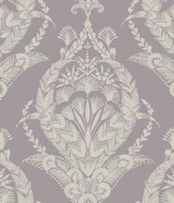 A-Street Prints Arlie Lavender Botanical Damask Wallpaper Middleton Covers about 56.4 square feet Great Britain Unpasted 24-in repeat, straight match 20.5-in by 33-ft long roll - My Fabric Connection -