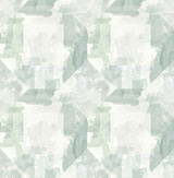 A-Street Prints Perrin Sea Green Gem Geometric Wallpaper Mylos Covers about 56.4 square feet Great Britain Unpasted 20.9-in repeat, straight match 20.5-in by 33-ft long roll - My Fabric Connection -