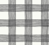 A-Street Prints Scarborough Black Striated Plaid Wallpaper Newport Covers about 60.8 square feet United States Unpasted 25.2-in repeat, straight match 27-in by 27-ft long roll - My Fabric Connection - A-Street Prints Scarborough Black Striated Plaid Wallpaper Newport Covers about 60.8 square feet United States Unpasted 25.2-in repeat, straight match 27-in by 27-ft long roll - My Fabric Connection -