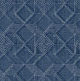A-Street Prints Moki Blue Lattice Geometric Wallpaper Pacifica Covers about 56.4 square feet Great Britain Unpasted 20.8-in repeat, straight match 20.5-in by 33-ft long roll - My Fabric Connection - A-Street Prints Moki Blue Lattice Geometric Wallpaper Pacifica Covers about 56.4 square feet Great Britain Unpasted 20.8-in repeat, straight match 20.5-in by 33-ft long roll - My Fabric Connection -