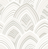 A-Street Prints Cabarita White Art Deco Flocked Leaves Wallpaper Pacifica Covers about 56.4 square feet Great Britain Unpasted 21-in repeat, straight match 20.5-in by 33-ft long roll - My Fabric Connection - A-Street Prints Cabarita White Art Deco Flocked Leaves Wallpaper Pacifica Covers about 56.4 square feet Great Britain Unpasted 21-in repeat, straight match 20.5-in by 33-ft long roll - My Fabric Connection -