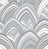 A-Street Prints Cabarita Grey Art Deco Flocked Leaves Wallpaper Pacifica Covers about 56.4 square feet Great Britain Unpasted 21-in repeat, straight match 20.5-in by 33-ft long roll - My Fabric Connection - A-Street Prints Cabarita Grey Art Deco Flocked Leaves Wallpaper Pacifica Covers about 56.4 square feet Great Britain Unpasted 21-in repeat, straight match 20.5-in by 33-ft long roll - My Fabric Connection -