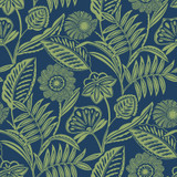 A-Street Prints Alma Blue Tropical Floral Wallpaper Pacifica Covers about 60.8 square feet Great Britain Unpasted 25.5-in repeat, straight match 27-in by 27-ft long roll - My Fabric Connection - A-Street Prints Alma Blue Tropical Floral Wallpaper Pacifica Covers about 60.8 square feet Great Britain Unpasted 25.5-in repeat, straight match 27-in by 27-ft long roll - My Fabric Connection -