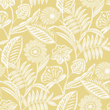 A-Street Prints Alma Yellow Tropical Floral Wallpaper Pacifica Covers about 60.8 square feet Great Britain Unpasted 25.5-in repeat, straight match 27-in by 27-ft long roll - My Fabric Connection - A-Street Prints Alma Yellow Tropical Floral Wallpaper Pacifica Covers about 60.8 square feet Great Britain Unpasted 25.5-in repeat, straight match 27-in by 27-ft long roll - My Fabric Connection -