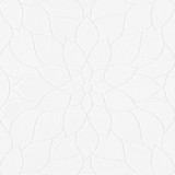 Brewster Anselm White Floral Bloom Paintable Wallpaper PaintWorks Covers about 57.5 square feet Germany Unpasted 25.2-in repeat, straight match 20.9-in by 33-ft long roll - My Fabric Connection -