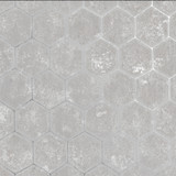 Brewster Starling Grey Honeycomb Wallpaper Polished Covers about 75.6 square feet China Unpasted 12.6-in repeat, drop match 27.5-in by 33-ft long roll - My Fabric Connection - Brewster Starling Grey Honeycomb Wallpaper Polished Covers about 75.6 square feet China Unpasted 12.6-in repeat, drop match 27.5-in by 33-ft long roll - My Fabric Connection -