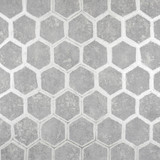 Brewster Starling Pewter Honeycomb Wallpaper Polished Covers about 75.6 square feet China Unpasted 12.6-in repeat, drop match 27.5-in by 33-ft long roll - My Fabric Connection -