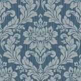 Advantage Galois Blue Damask Wallpaper Radiance Covers about 57.5 square feet China Unpasted 20.9-in repeat, straight match 20.9-in by 33-ft long roll - My Fabric Connection - Advantage Galois Blue Damask Wallpaper Radiance Covers about 57.5 square feet China Unpasted 20.9-in repeat, straight match 20.9-in by 33-ft long roll - My Fabric Connection -
