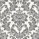 Advantage Galois Black Damask Wallpaper Radiance Covers about 57.5 square feet China Unpasted 20.9-in repeat, straight match 20.9-in by 33-ft long roll - My Fabric Connection - Advantage Galois Black Damask Wallpaper Radiance Covers about 57.5 square feet China Unpasted 20.9-in repeat, straight match 20.9-in by 33-ft long roll - My Fabric Connection -