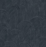 A-Street Prints Cabo Indigo Rippled Arches Wallpaper Sarah + Ruby Covers about 56.4 square feet United States Unpasted 21-in repeat, straight match 20.5-in by 33-ft long roll - My Fabric Connection -