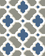 A-Street Prints Lido Navy Quatrefoil Wallpaper Solstice Covers about 56.4 square feet Great Britain Unpasted 12.6-in repeat, drop match 20.5-in by 33-ft long roll - My Fabric Connection - A-Street Prints Lido Navy Quatrefoil Wallpaper Solstice Covers about 56.4 square feet Great Britain Unpasted 12.6-in repeat, drop match 20.5-in by 33-ft long roll - My Fabric Connection -