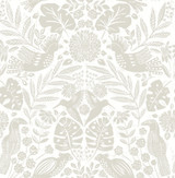A-Street Prints Nestle Dove Bird Block Print Wallpaper Terrace Covers about 56.4 square feet Great Britain Unpasted 20.86-in repeat, straight match 20.5-in by 33-ft long roll - My Fabric Connection -