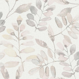 Chesapeake Pinnate Blush Leaves Wallpaper Thoreau Covers about 56.4 square feet United States Prepasted 20.5-in repeat, half drop match 20.5-in by 33-ft long roll - My Fabric Connection -