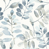 Chesapeake Pinnate Blue Leaves Wallpaper Thoreau Covers about 56.4 square feet United States Prepasted 20.5-in repeat, half drop match 20.5-in by 33-ft long roll - My Fabric Connection - Chesapeake Pinnate Blue Leaves Wallpaper Thoreau Covers about 56.4 square feet United States Prepasted 20.5-in repeat, half drop match 20.5-in by 33-ft long roll - My Fabric Connection -
