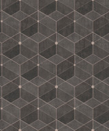 Advantage Muir Chocolate Geo Wallpaper Titanium Covers about 57.5 square feet Germany Unpasted 8.3-in repeat, straight match 20.9-in by 33-ft long roll - My Fabric Connection - Advantage Muir Chocolate Geo Wallpaper Titanium Covers about 57.5 square feet Germany Unpasted 8.3-in repeat, straight match 20.9-in by 33-ft long roll - My Fabric Connection -