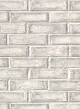 Warner Appleton Grey Faux Weathered Brick Wallpaper Warner Textures IX 2754 Main Street Covers about 60.8 square feet United States Unpasted 20.5-in repeat, drop match 27-in by 27-ft long roll - My Fabric Connection -