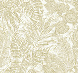 A-Street Prints Brentwood Yellow Palm Leaves Wallpaper Scott Living III Covers about 60.8 square feet United States Unpasted 25.25-in repeat, straight match 27-in by 27-ft long roll - My Fabric Connection - A-Street Prints Brentwood Yellow Palm Leaves Wallpaper Scott Living III Covers about 60.8 square feet United States Unpasted 25.25-in repeat, straight match 27-in by 27-ft long roll - My Fabric Connection -