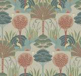 A-Street Prints Mandeville Pastel Tropical Paradise Wallpaper Scott Living III Covers about 60.8 square feet United States Unpasted 25.25-in repeat, straight match 27-in by 27-ft long roll - My Fabric Connection -