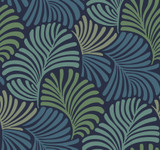 A-Street Prints Trousdale Navy Fanning Flora Wallpaper Scott Living III Covers about 60.8 square feet United States Unpasted 25.25-in repeat, straight match 27-in by 27-ft long roll - My Fabric Connection - A-Street Prints Trousdale Navy Fanning Flora Wallpaper Scott Living III Covers about 60.8 square feet United States Unpasted 25.25-in repeat, straight match 27-in by 27-ft long roll - My Fabric Connection -