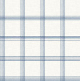 Chesapeake Twain Denim Plaid Wallpaper Wildflower Covers about 56.4 square feet Great Britain Unpasted 5.2-in repeat, straight match 20.5-in by 33-ft long roll - My Fabric Connection - Chesapeake Twain Denim Plaid Wallpaper Wildflower Covers about 56.4 square feet Great Britain Unpasted 5.2-in repeat, straight match 20.5-in by 33-ft long roll - My Fabric Connection -