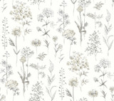 Chesapeake Bergamot Light Grey Wildflower Wallpaper Wildflower Covers about 60.8 square feet United States Prepasted No repeat, random match 27-in by 27-ft long roll - My Fabric Connection - Chesapeake Bergamot Light Grey Wildflower Wallpaper Wildflower Covers about 60.8 square feet United States Prepasted No repeat, random match 27-in by 27-ft long roll - My Fabric Connection -