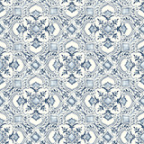 Chesapeake Marjoram Blue Floral Tile Wallpaper Wildflower Covers about 56.4 square feet United States Prepasted 20.5-in repeat, straight match 20.5-in by 33-ft long roll - My Fabric Connection - Chesapeake Marjoram Blue Floral Tile Wallpaper Wildflower Covers about 56.4 square feet United States Prepasted 20.5-in repeat, straight match 20.5-in by 33-ft long roll - My Fabric Connection -