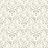 Chesapeake Marjoram Light Grey Floral Tile Wallpaper Wildflower Covers about 56.4 square feet United States Prepasted 20.5-in repeat, straight match 20.5-in by 33-ft long roll - My Fabric Connection -
