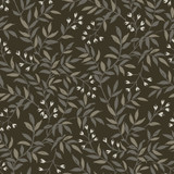 Chesapeake Senna Black Budding Vines Wallpaper Wildflower Covers about 56.4 square feet United States Prepasted 20.5-in repeat, straight match 20.5-in by 33-ft long roll - My Fabric Connection -