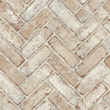 Chesapeake Canelle Rust Brick Herringbone Wallpaper Wildflower Covers about 56.4 square feet United States Prepasted 20.5-in repeat, straight match 20.5-in by 33-ft long roll - My Fabric Connection - Chesapeake Canelle Rust Brick Herringbone Wallpaper Wildflower Covers about 56.4 square feet United States Prepasted 20.5-in repeat, straight match 20.5-in by 33-ft long roll - My Fabric Connection -