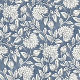 Chesapeake Vadouvan Navy Jacobean Trail Wallpaper Wildflower Covers about 56.4 square feet United States Prepasted 20.5-in repeat, straight match 20.5-in by 33-ft long roll - My Fabric Connection - Chesapeake Vadouvan Navy Jacobean Trail Wallpaper Wildflower Covers about 56.4 square feet United States Prepasted 20.5-in repeat, straight match 20.5-in by 33-ft long roll - My Fabric Connection -