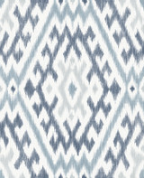 A-Street Prints Solola Blue Ikat Wallpaper Harmony Covers about 56.4 square feet Great Britain Unpasted 25.2-in repeat, straight match 20.5-in by 33-ft long roll - My Fabric Connection - A-Street Prints Solola Blue Ikat Wallpaper Harmony Covers about 56.4 square feet Great Britain Unpasted 25.2-in repeat, straight match 20.5-in by 33-ft long roll - My Fabric Connection -