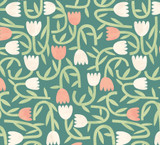 ohpopsi Aino Green Tiny Tulip Wallpaper Glasshouse Covers about 54.2 square feet Great Britain Unpasted 15.7-in repeat, straight match 19.7-in by 33-ft long roll - My Fabric Connection - ohpopsi Aino Green Tiny Tulip Wallpaper Glasshouse Covers about 54.2 square feet Great Britain Unpasted 15.7-in repeat, straight match 19.7-in by 33-ft long roll - My Fabric Connection -
