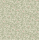 Advantage Winter Berry Green Vine Wallpaper Westbury Forest Covers about 56.4 square feet Great Britain Unpasted 20.9-in repeat, straight match 20.5-in by 33-ft long roll - My Fabric Connection - Advantage Winter Berry Green Vine Wallpaper Westbury Forest Covers about 56.4 square feet Great Britain Unpasted 20.9-in repeat, straight match 20.5-in by 33-ft long roll - My Fabric Connection -