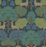 Advantage Forest of Arden Blue Deer Wallpaper Westbury Forest Covers about 56.4 square feet Great Britain Unpasted 20.9-in repeat, straight match 20.5-in by 33-ft long roll - My Fabric Connection - Advantage Forest of Arden Blue Deer Wallpaper Westbury Forest Covers about 56.4 square feet Great Britain Unpasted 20.9-in repeat, straight match 20.5-in by 33-ft long roll - My Fabric Connection -