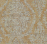 Ronald Redding Charleston Damask Yellow Wallpaper 24 Karat Covers about 60.8 square feet United States Unpasted 25.25-in repeat, straight match 27-in by 27-ft long roll - My Fabric Connection - Ronald Redding Charleston Damask Yellow Wallpaper 24 Karat Covers about 60.8 square feet United States Unpasted 25.25-in repeat, straight match 27-in by 27-ft long roll - My Fabric Connection -