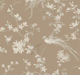 Ronald Redding Bird & Blossom Chinoserie Brown Wallpaper 24 Karat Covers about 60.8 square feet United States Unpasted 25.25-in repeat, drop match 27-in by 27-ft long roll - My Fabric Connection - Ronald Redding Bird & Blossom Chinoserie Brown Wallpaper 24 Karat Covers about 60.8 square feet United States Unpasted 25.25-in repeat, drop match 27-in by 27-ft long roll - My Fabric Connection -