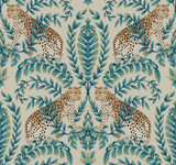 Ronald Redding Jungle Leopard Taupe Wallpaper 24 Karat Covers about 60.8 square feet United States Unpasted 25.25-in repeat, straight match 27-in by 27-ft long roll - My Fabric Connection - Ronald Redding Jungle Leopard Taupe Wallpaper 24 Karat Covers about 60.8 square feet United States Unpasted 25.25-in repeat, straight match 27-in by 27-ft long roll - My Fabric Connection -