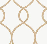 Ronald Redding Laurel Leaf Ogee Gold Wallpaper 24 Karat Covers about 60.8 square feet United States Unpasted 25.25-in repeat, straight match 27-in by 27-ft long roll - My Fabric Connection - Ronald Redding Laurel Leaf Ogee Gold Wallpaper 24 Karat Covers about 60.8 square feet United States Unpasted 25.25-in repeat, straight match 27-in by 27-ft long roll - My Fabric Connection -