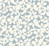 Antonina Vella Free Spirit Blue Wallpaper Antonina Vella Boho Luxe Covers about 60.8 square feet United States Unpasted 25.25-in repeat, straight match 27-in by 27-ft long roll - My Fabric Connection -