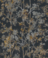 Inspired by Color Shimmering Foliage Black Wallpaper Antonina Vella Modern Metals Covers about 56.9 square feet China Unpasted 25.2-in repeat, straight match 20.8-in by 32.8-ft long roll - My Fabric Connection - Inspired by Color Shimmering Foliage Black Wallpaper Antonina Vella Modern Metals Covers about 56.9 square feet China Unpasted 25.2-in repeat, straight match 20.8-in by 32.8-ft long roll - My Fabric Connection -