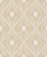 Inspired by Color Harlowe White & Gold Wallpaper Antonina Vella Modern Metals Covers about 56.9 square feet China Unpasted 12.6-in repeat, straight match 20.8-in by 32.8-ft long roll - My Fabric Connection -
